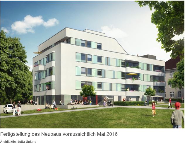 Dann plant der verein mosaik auf der anderen seite ein 4 stöckiges